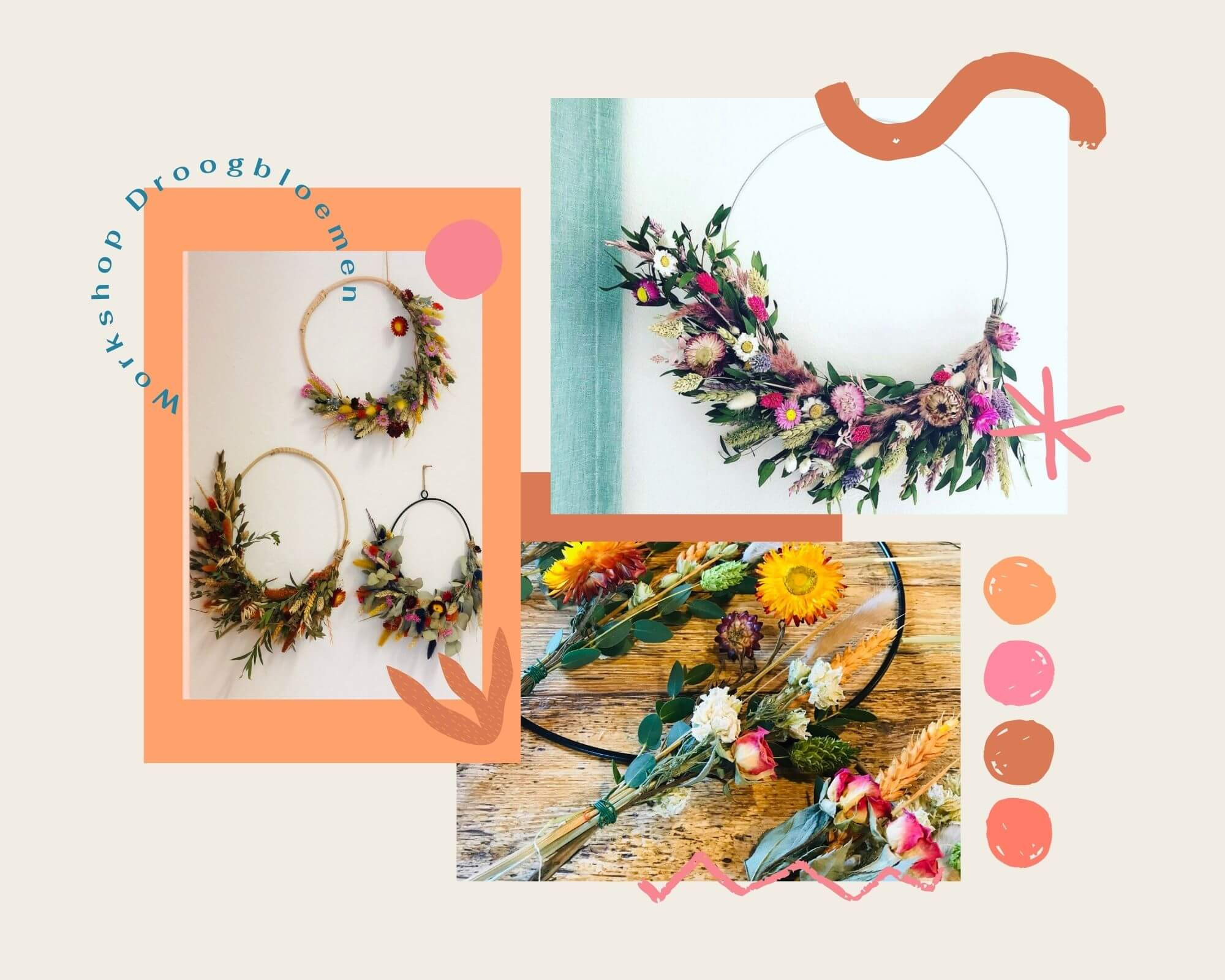 Workshop droogbloemen krans of stolp - 22 januari 2026 - Zwolle - Foto