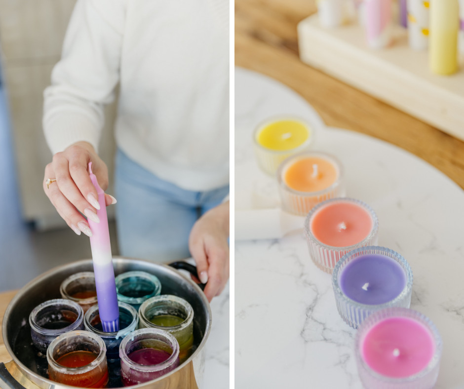 Kleurrijke kaarsen - bachelorette / workshopbox - Foto