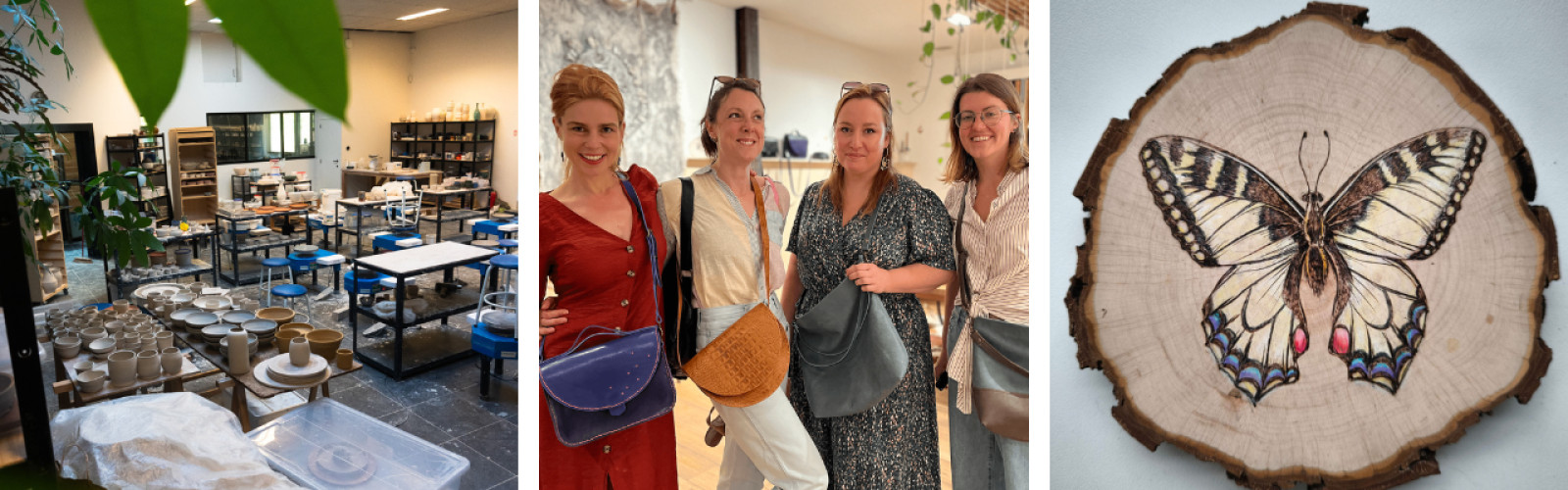 Pottenbakken, lederen handtas maken en houtbranden