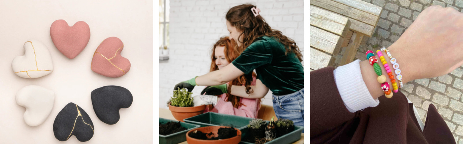 Kintsugi, vlinderbuffet en armbandjes