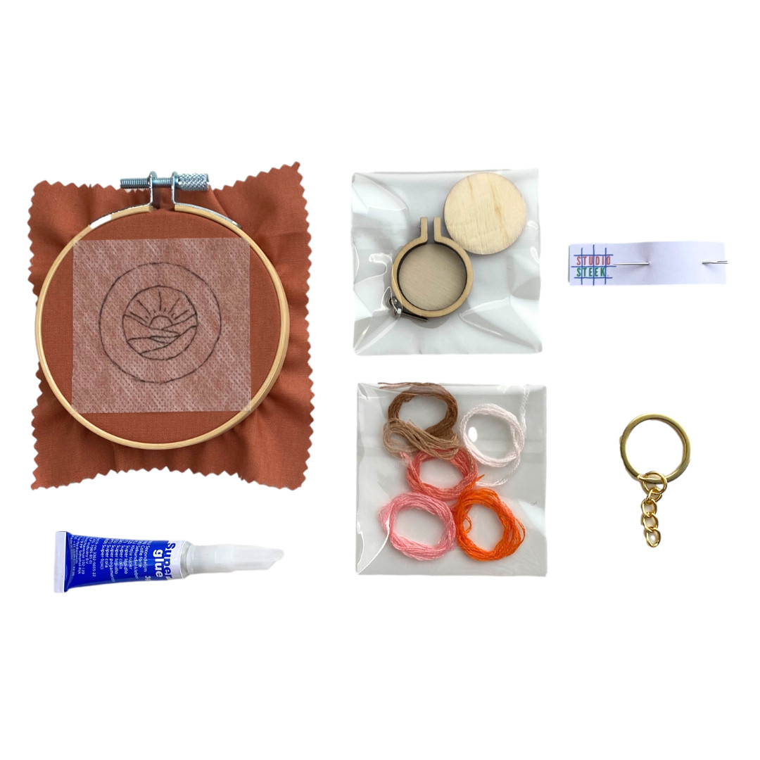 Borduurpakket DIY sleutelhanger - Foto