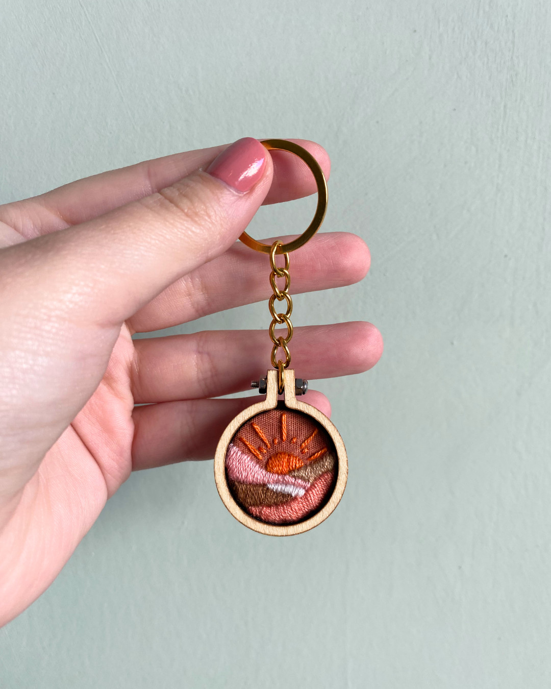 Borduurpakket DIY sleutelhanger - Foto