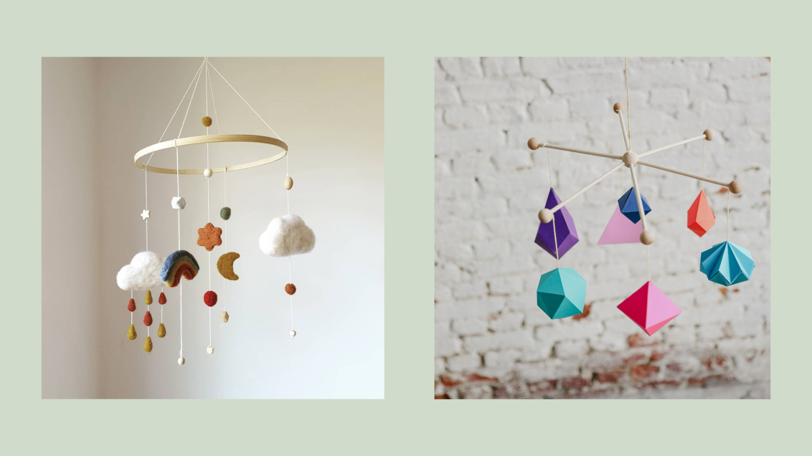 Workshop babymobiel maken, papier of vilt. Babyshower workshop