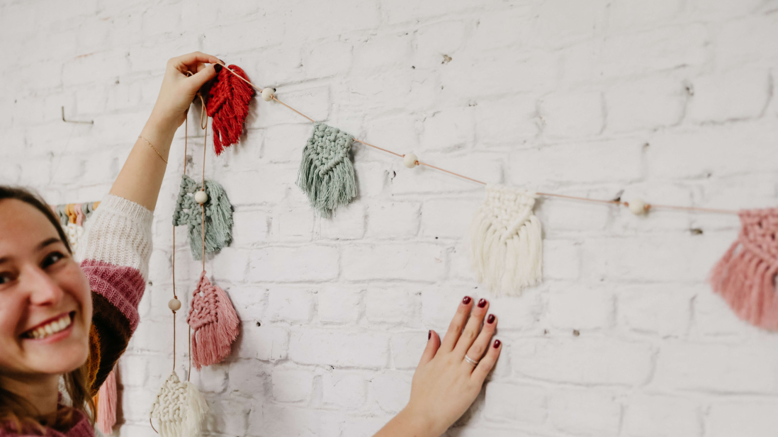 Workshop macramé muurslinger vlaggenlijn maken als babyshower workshop