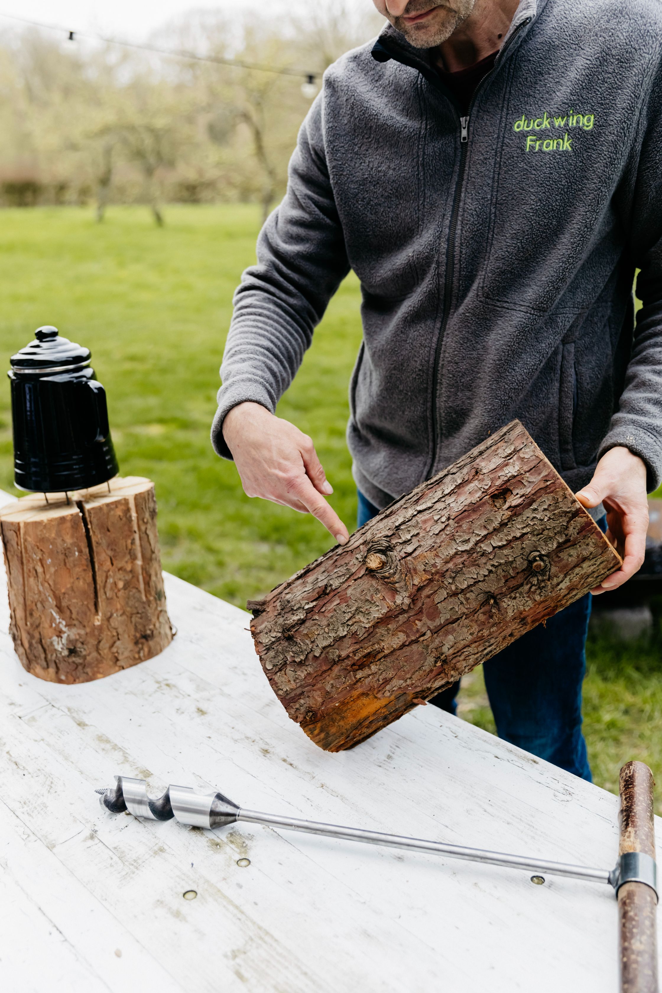 Zweedse fakkel maken - Foto