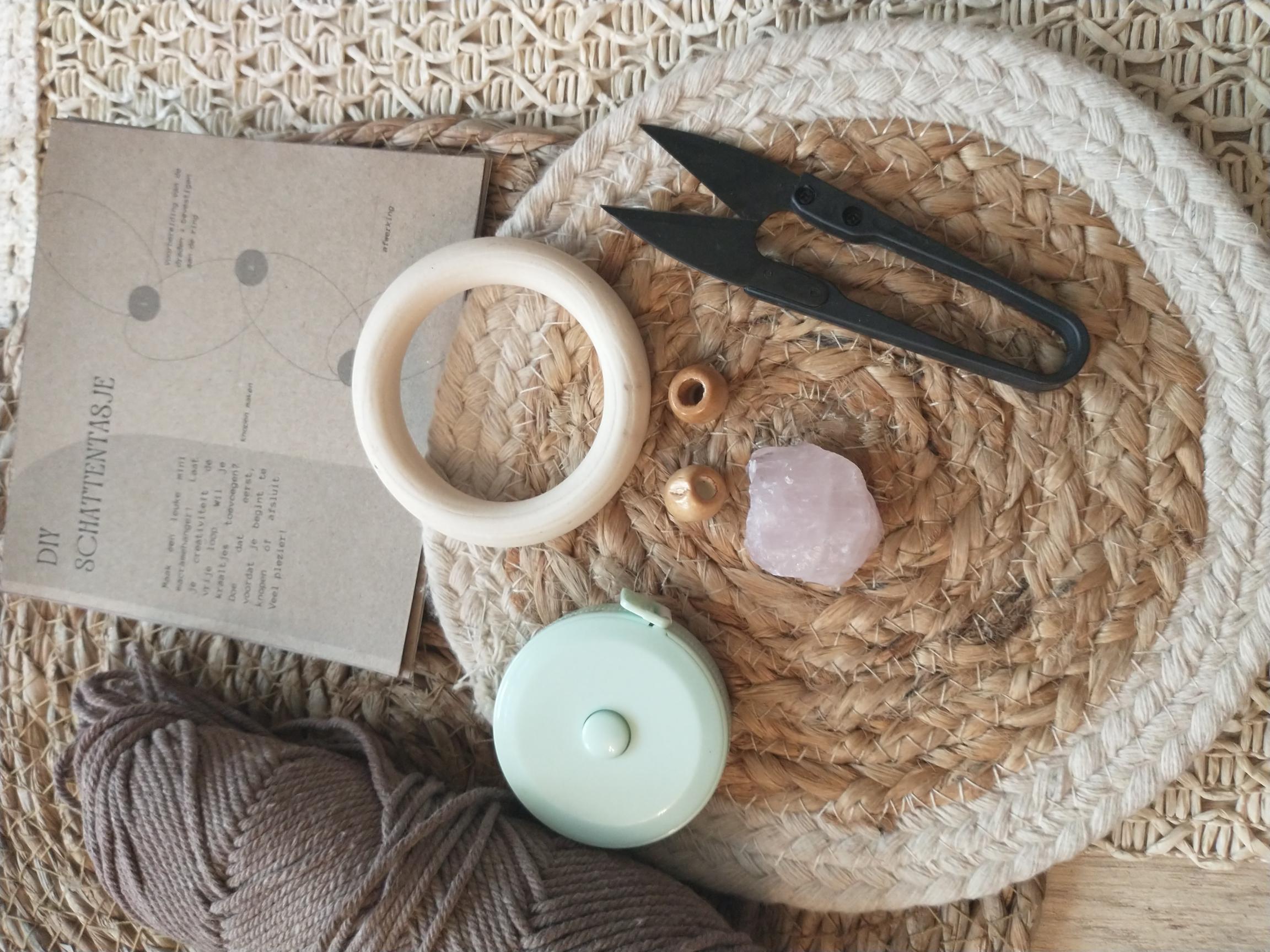 knoop je schattentasje-edelsteen -DIY kit