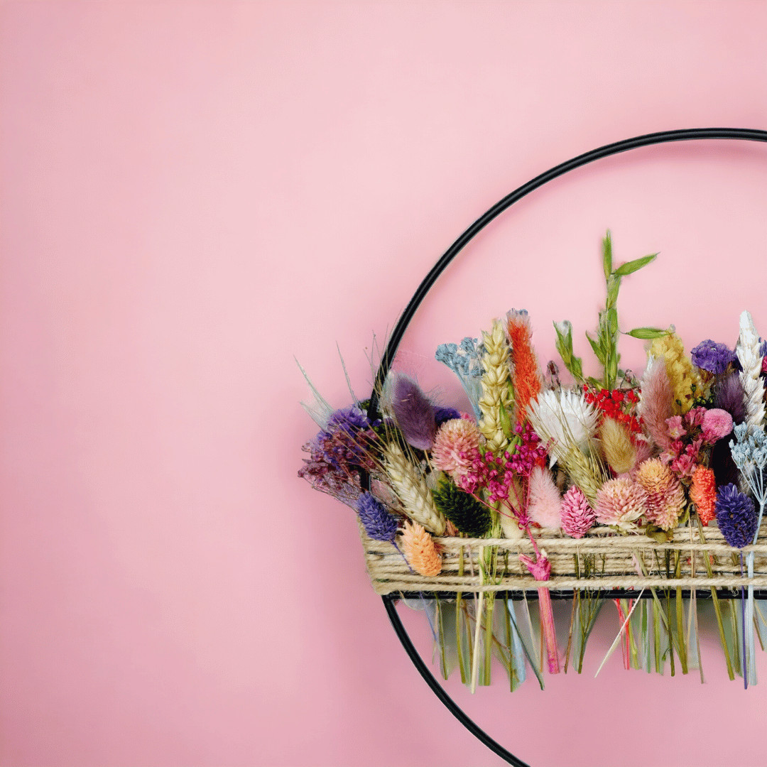 DIY-Box Speelse Droogbloemenkrans - Foto