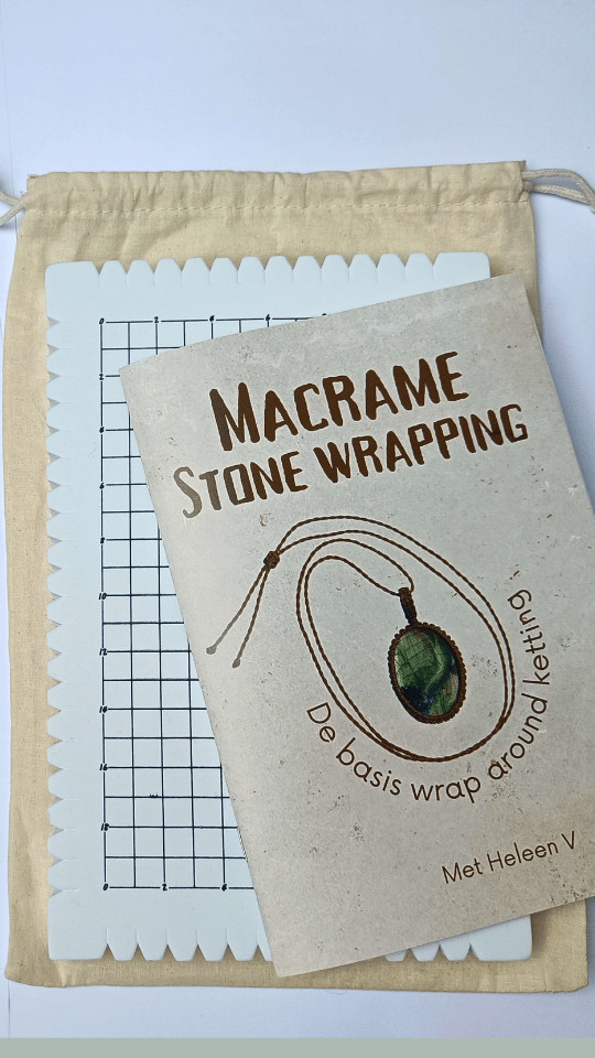 DIY macramé Stone wrapping ketting pakket - Foto