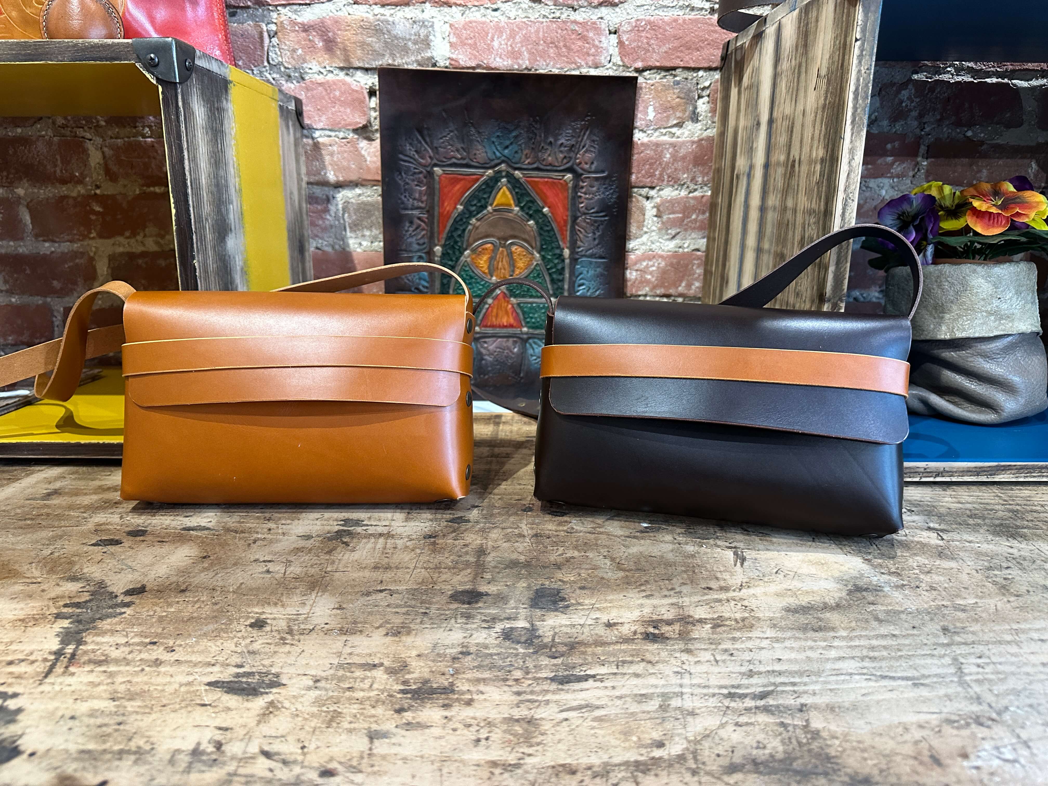 Lederen handtas maken workshop 👜 halve dag