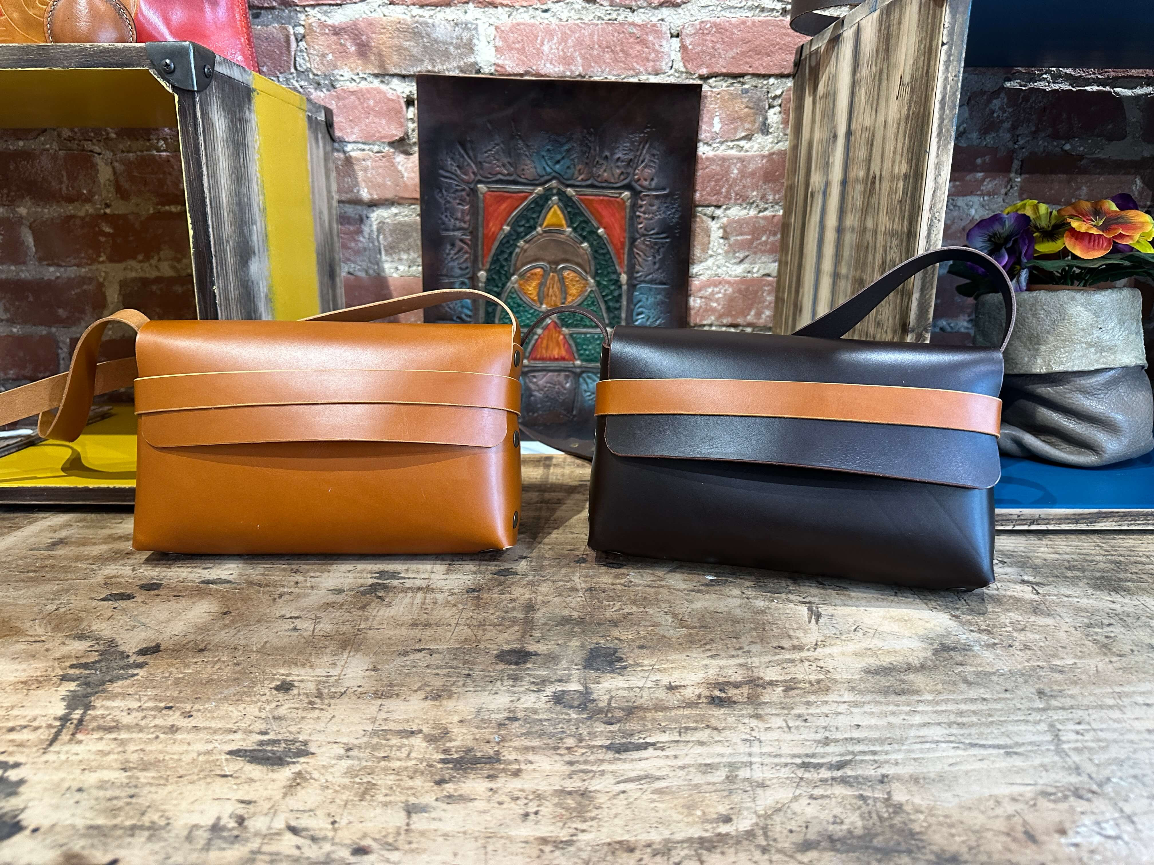 Lederen handtas maken workshop 👜 halve dag - Foto