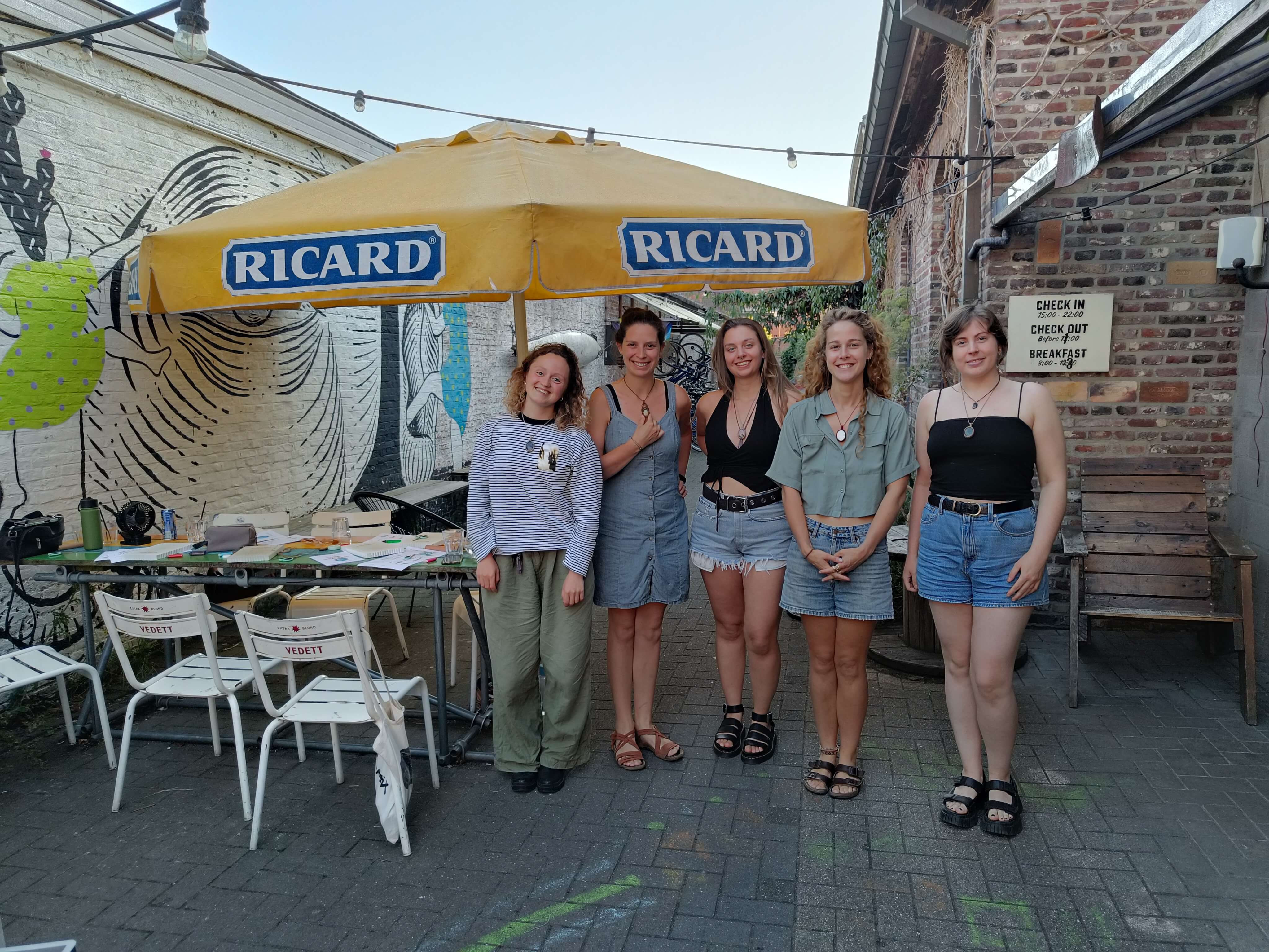 Macrame edelsteen halsketting - Foto