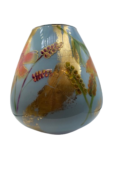 Creatieve workshop grote glazen vaas beschilderen