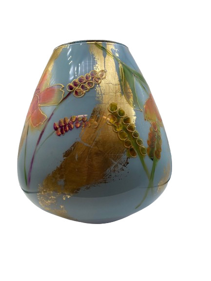 Creatieve workshop grote glazen vaas beschilderen - Foto