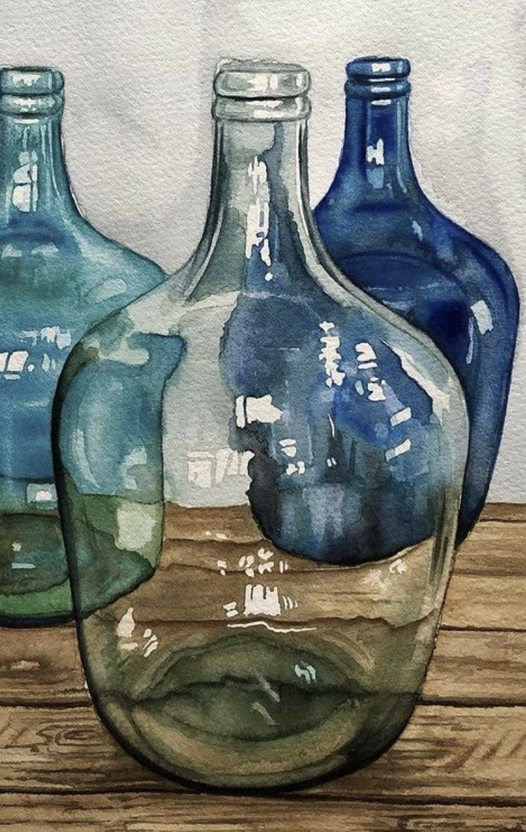 Creatieve workshop glas schilderen met olieverf - Foto