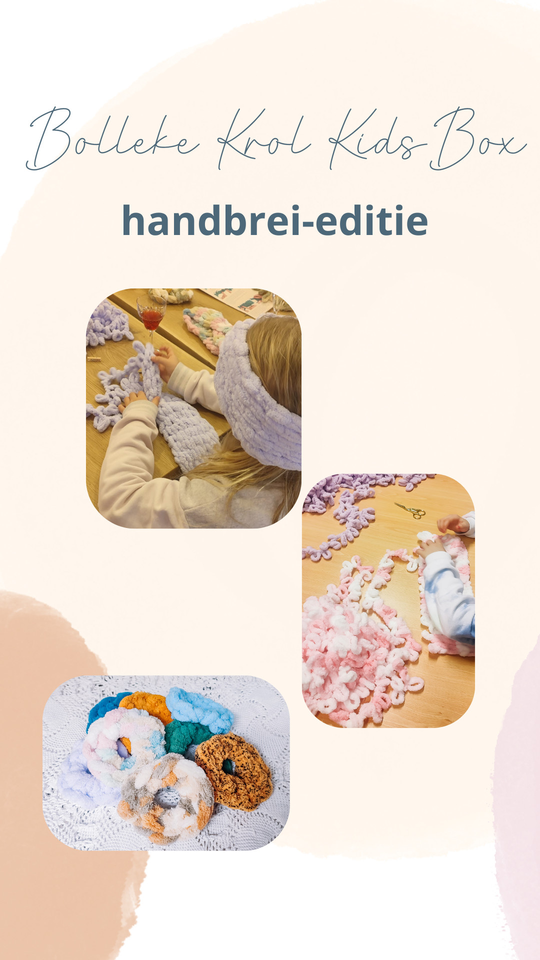 Bolleke Krol Kids Box - 3x Creatief in één! - handbrei editie - Foto