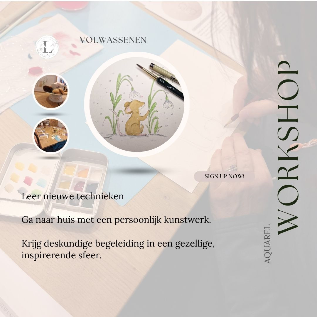 Aquarelworkshop Mechelen – Schilder in 3 uur een magisch wintertafereel - Foto