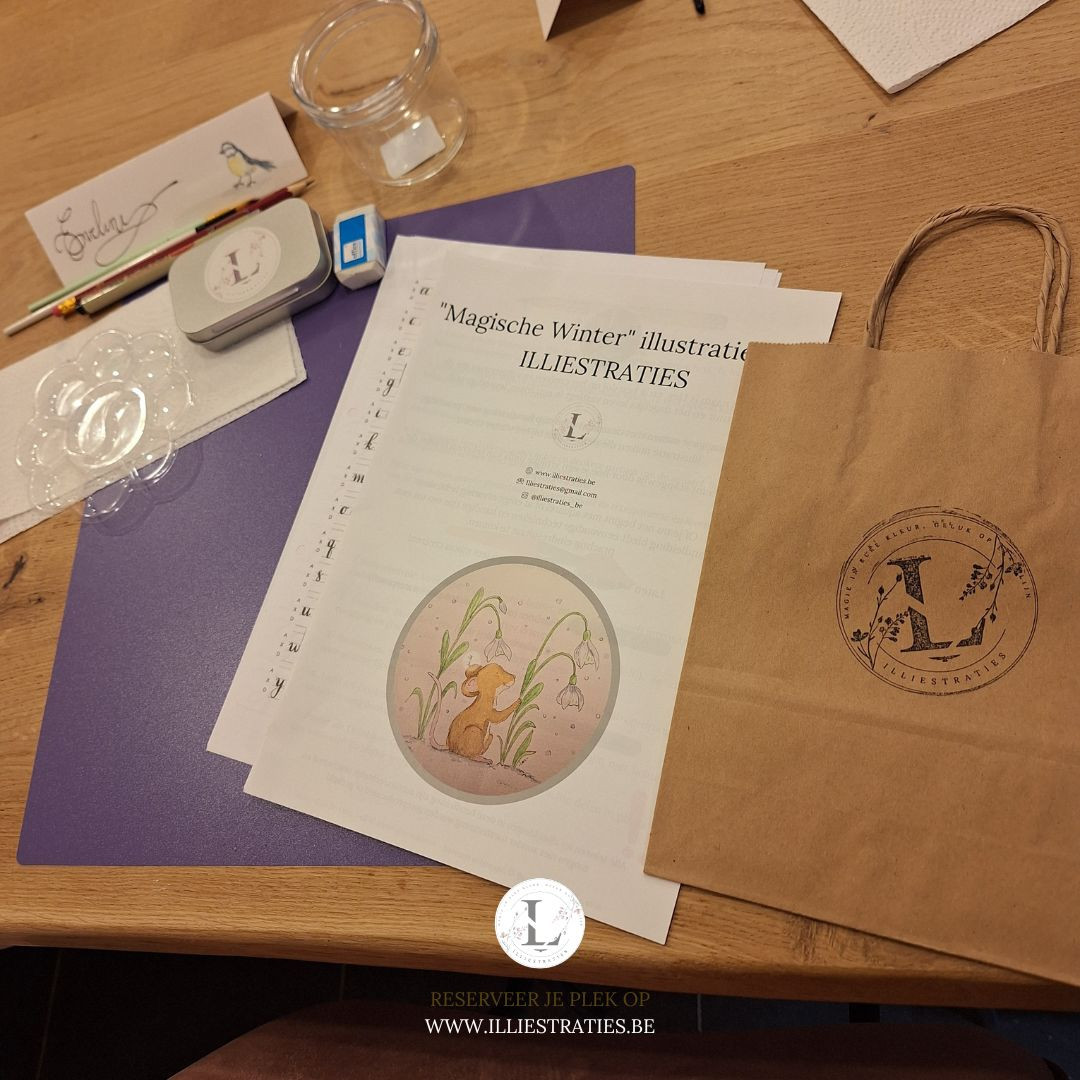 Aquarelworkshop Mechelen – Schilder in 3 uur een magisch wintertafereel - Foto