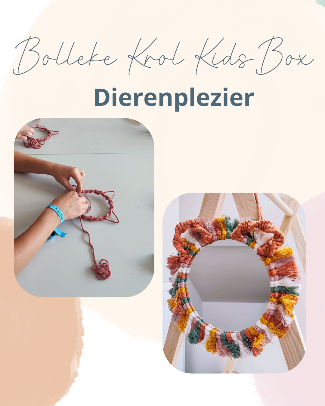 Bolleke Krol Kids Box – 2-in-1 Macramé Dierenplezier 🐾