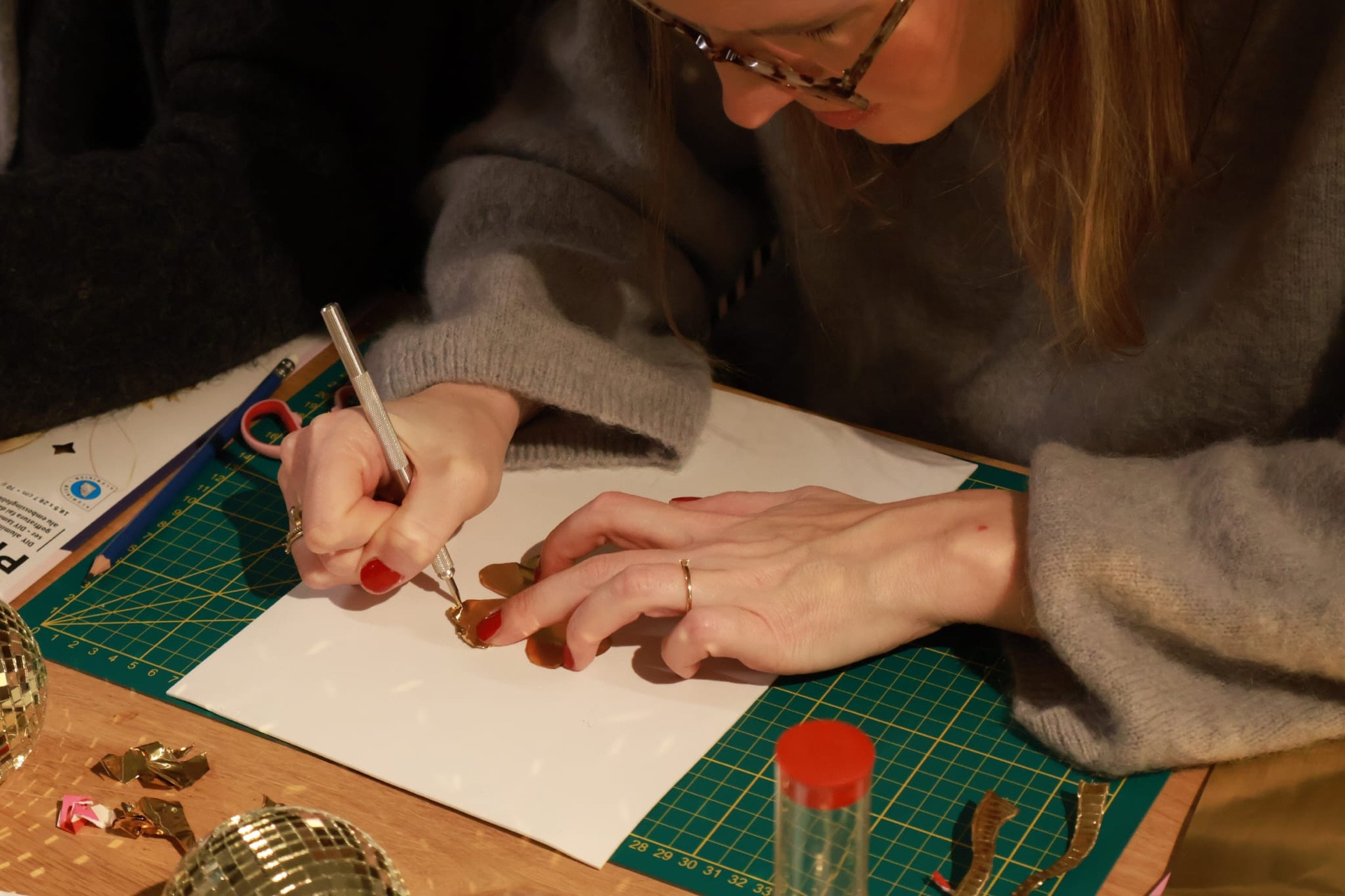 Metaalfolie Embossing Workshop Walk-in/inloop - Foto