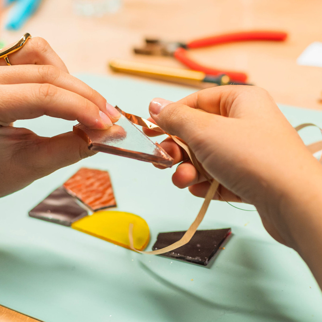 Glas in lood - workshop teambuilding - Foto