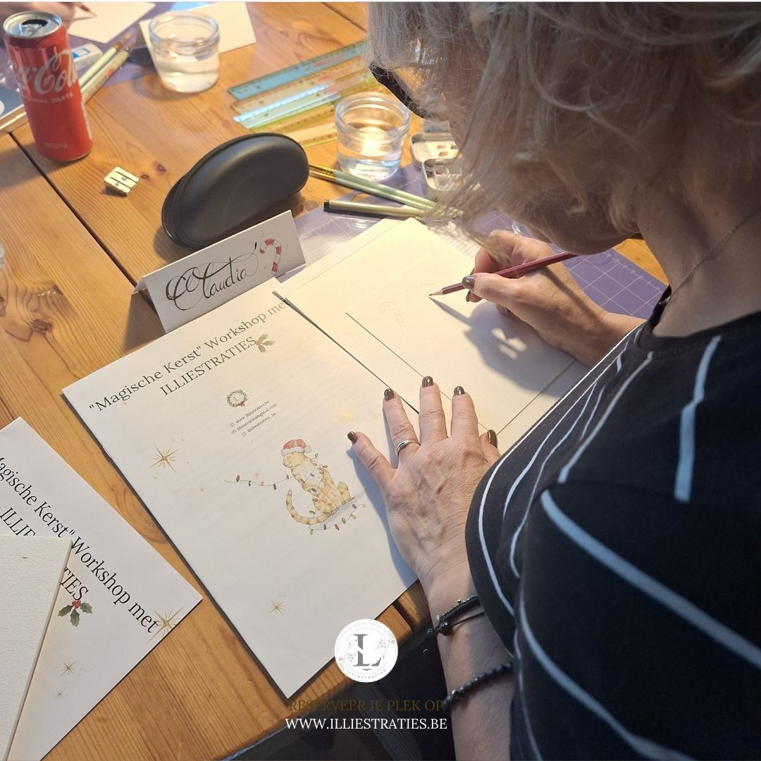 Aquarel Kerstworkshop - Maak jouw kat de hoofdrolspeler in dit verhaal! - Foto