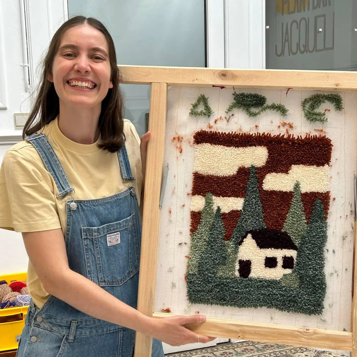 Workshop tufting - ingekaderde wanddecoratie - Foto