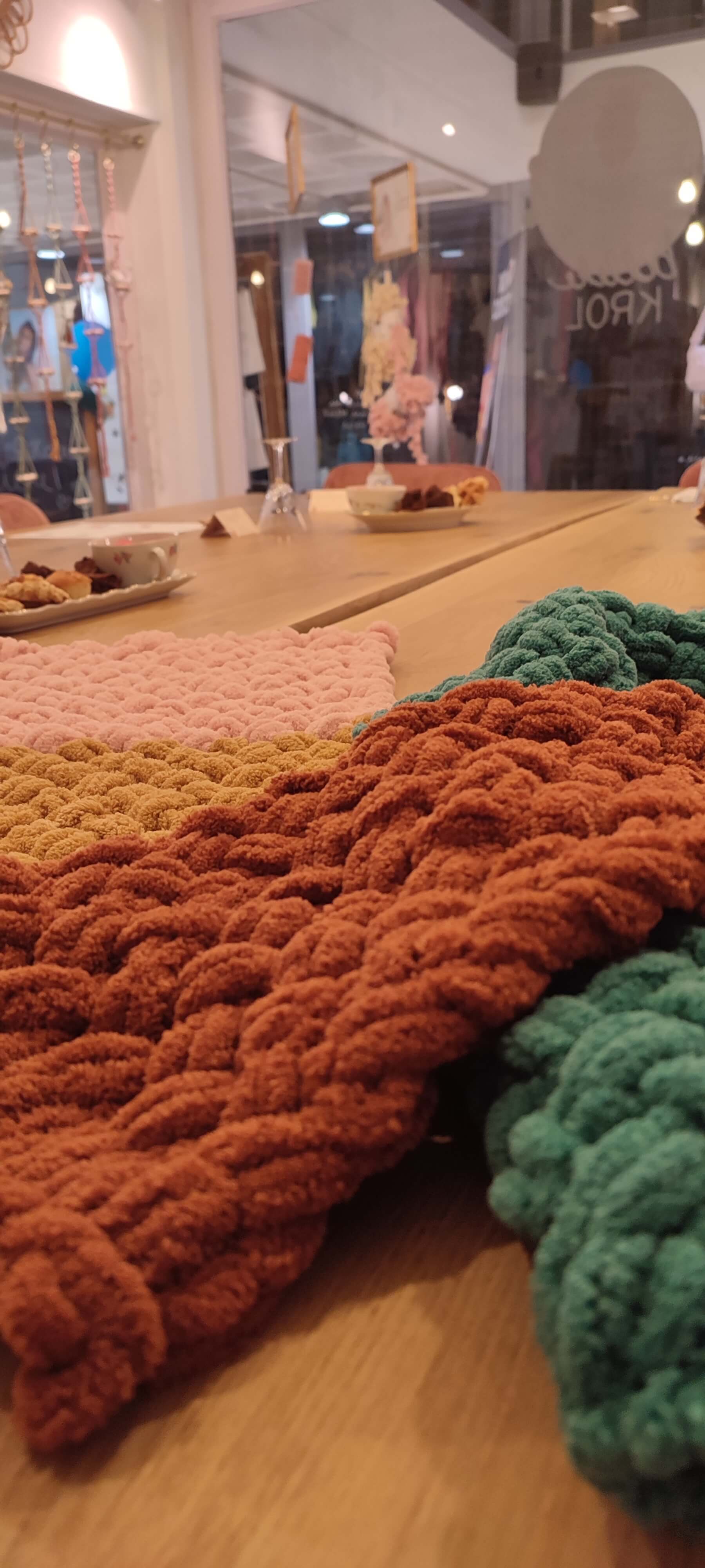 Workshop Handbreien - de visgraatsteek