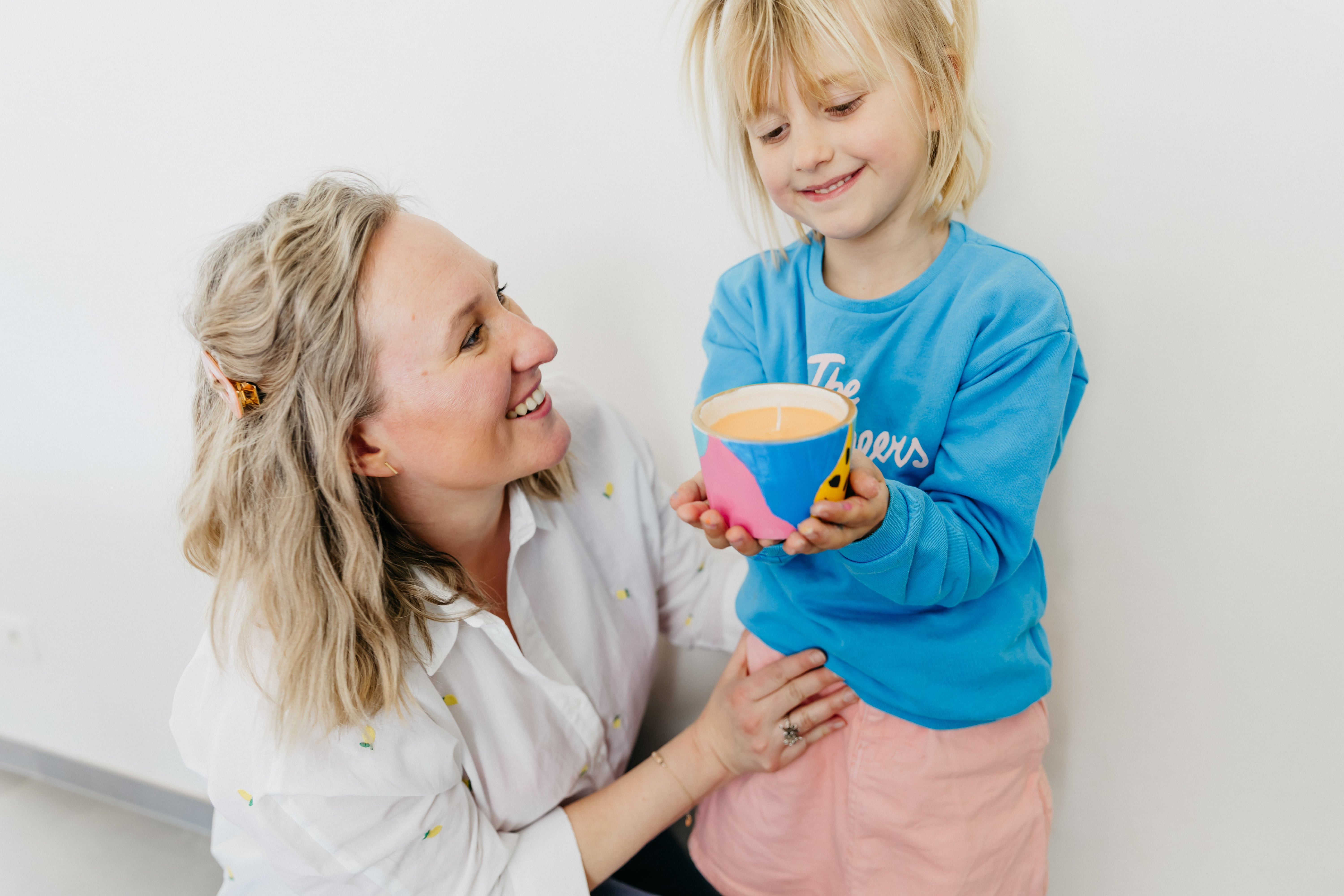 Duo paint & candle (ouder - kind workshop) - Foto