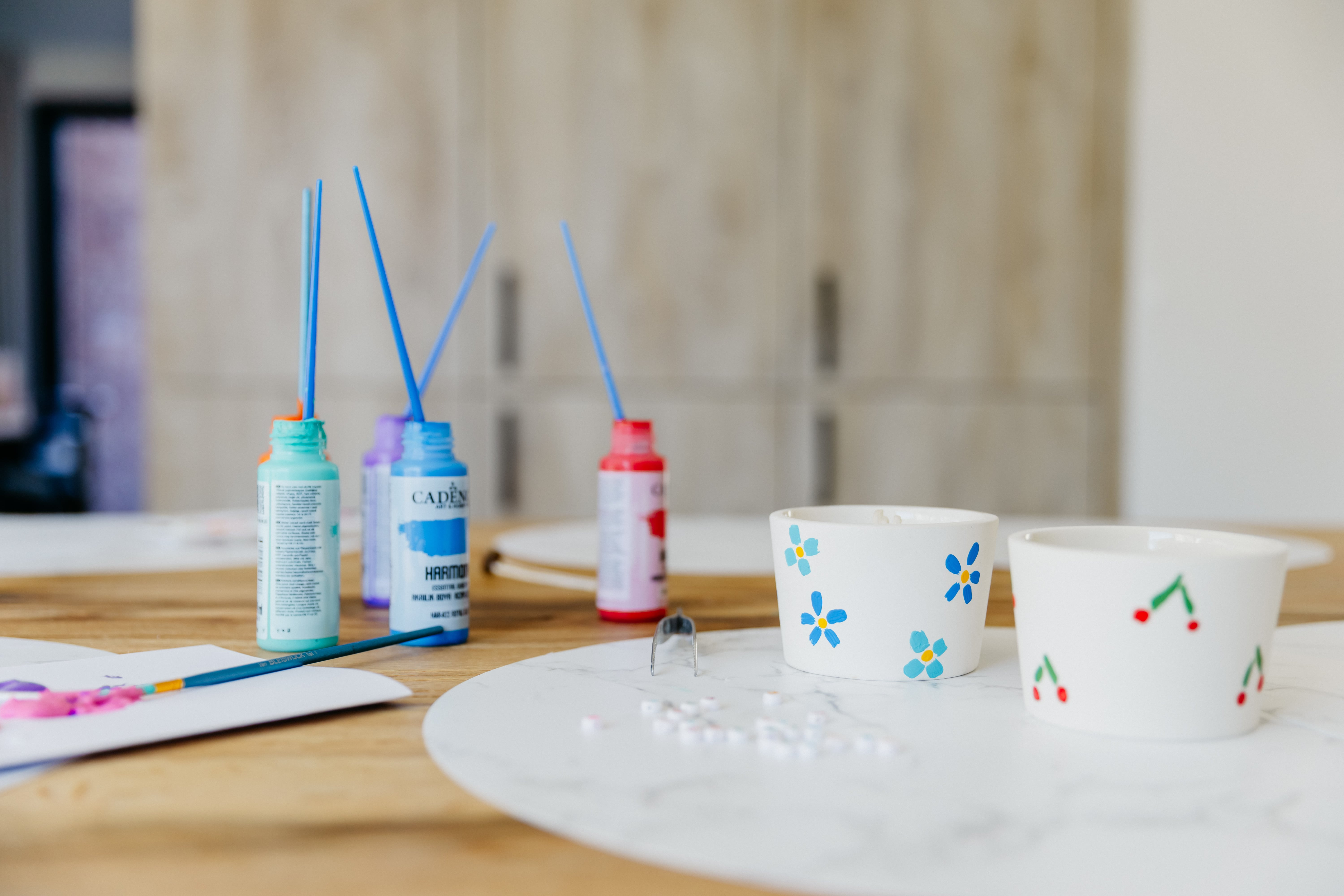 Duo paint & candle (ouder - kind workshop) - Foto
