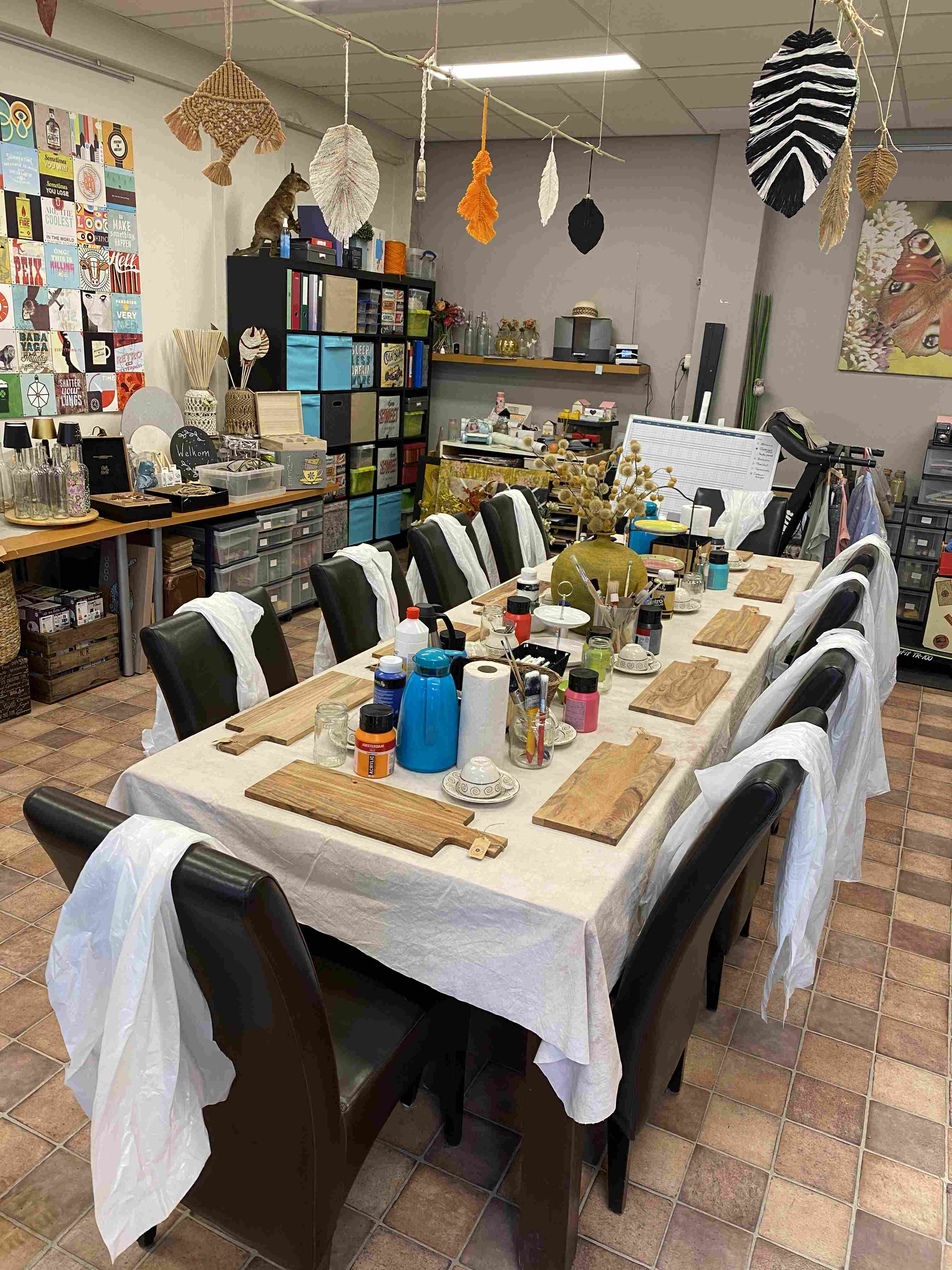 Tapas/borrelplank beschilderen