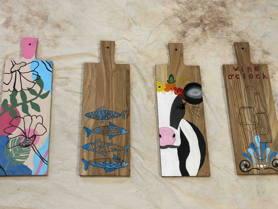 Tapas/borrelplank beschilderen