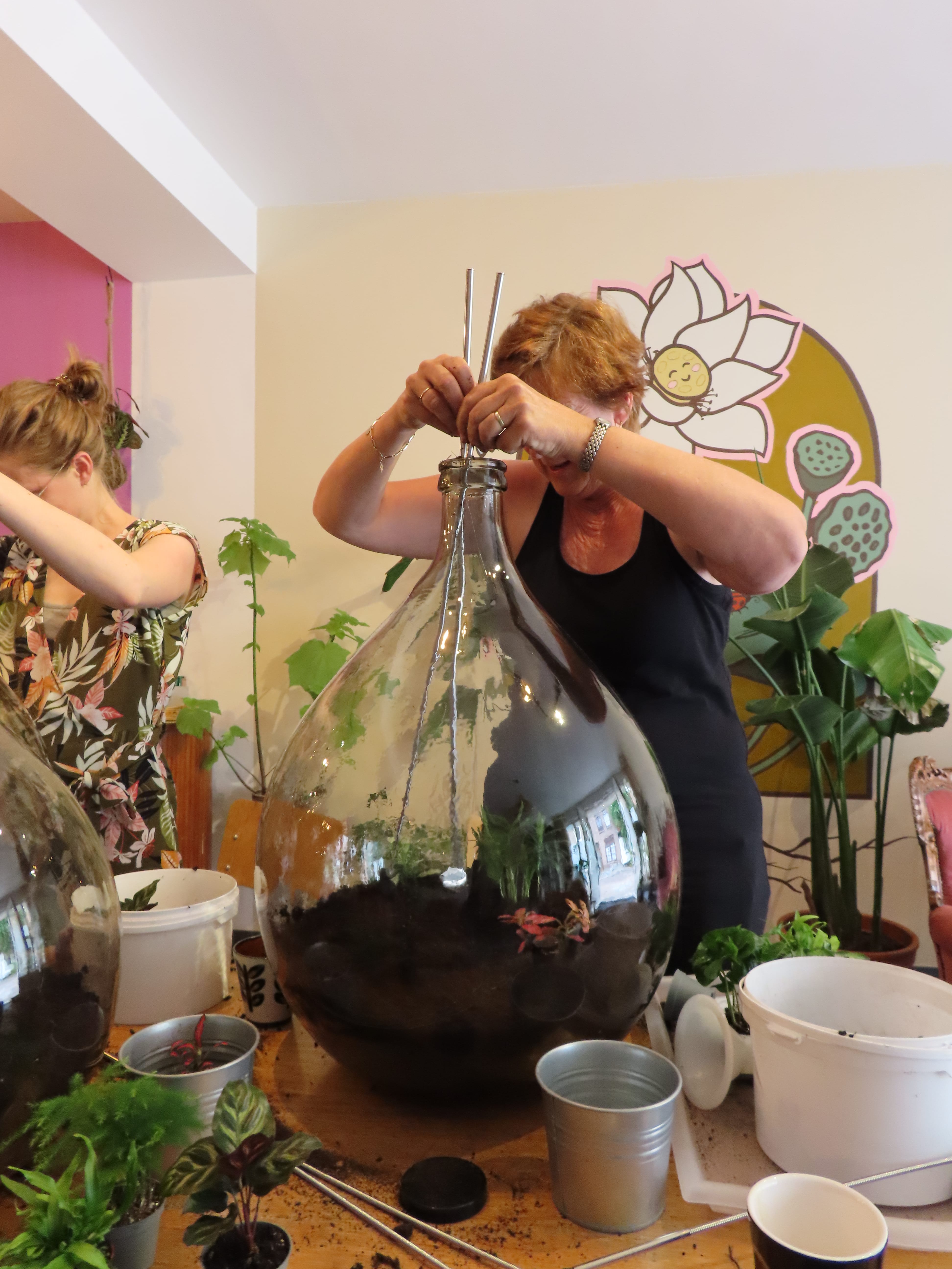 Workshop Flessentuin - zelfvoorzienend ecosysteem - Foto