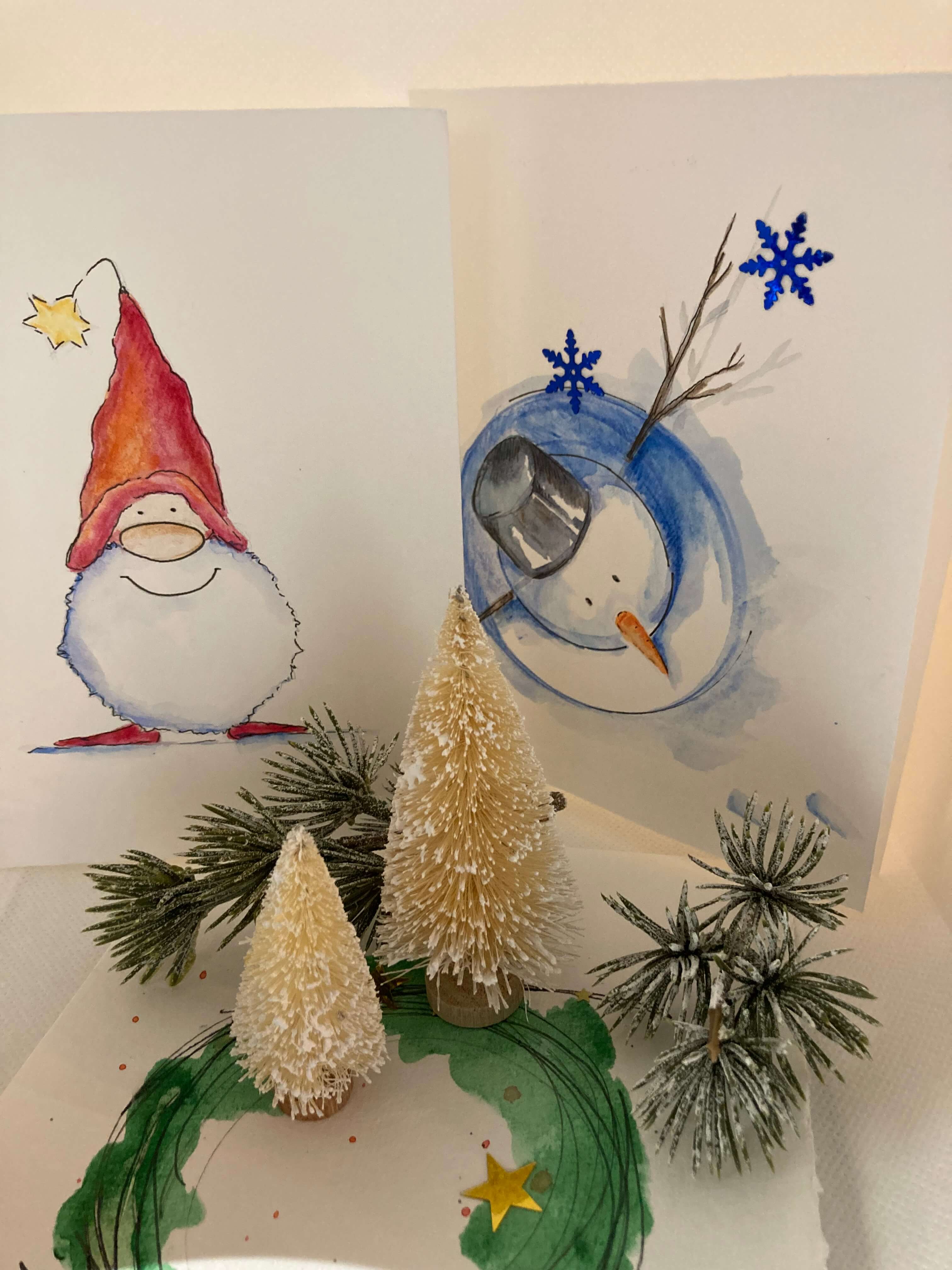 Kerstkaarten maken met aquarelstift @ Libelle Winterfair - 16 /11 om 11u45 - Foto