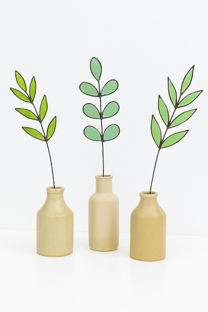 Glas in Lood - Bloem op steel Workshop - Foto