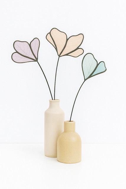 Glas in Lood - Bloem op steel Workshop - Foto