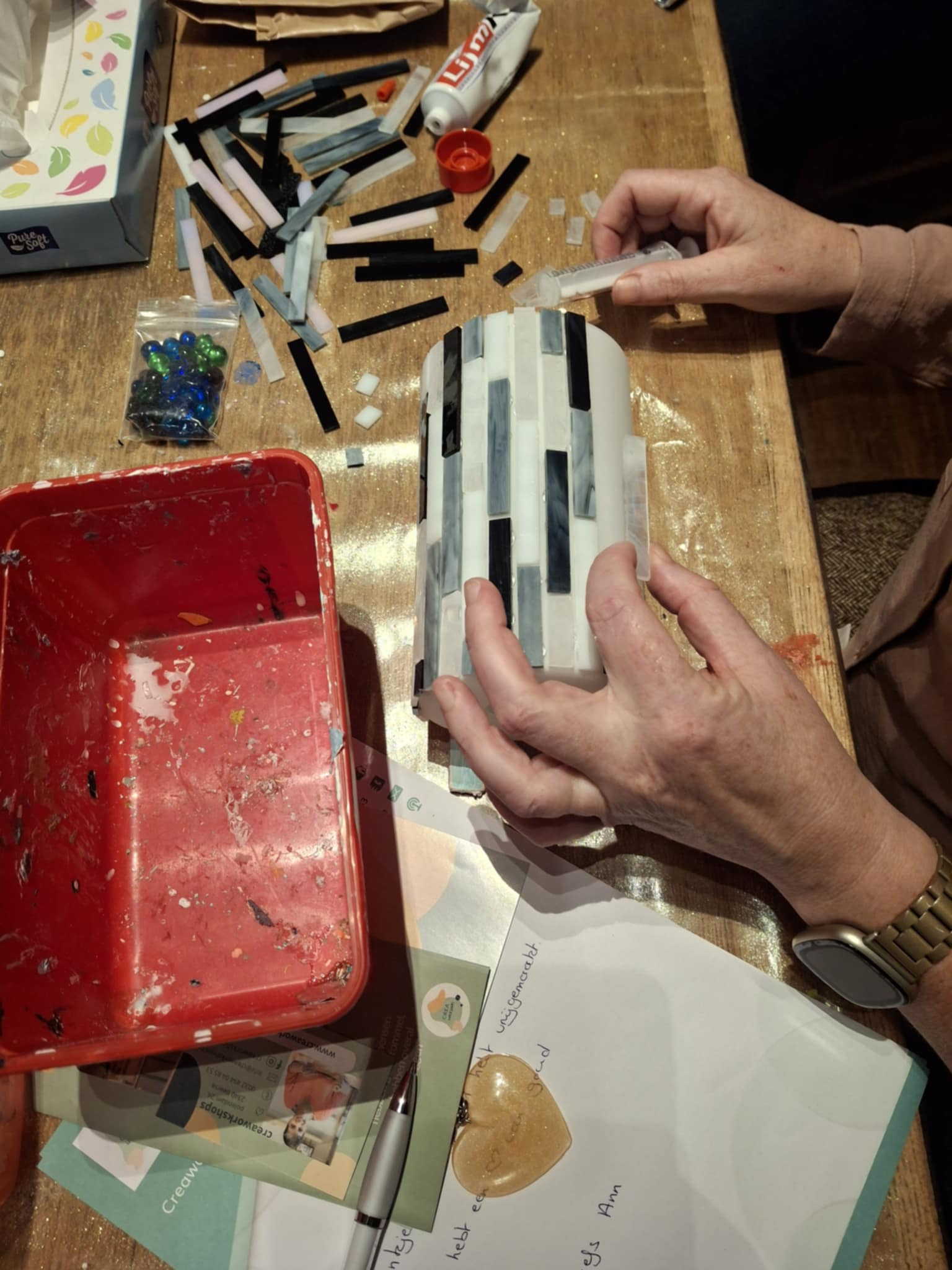 maak je eigen mozaïekkunst - Foto