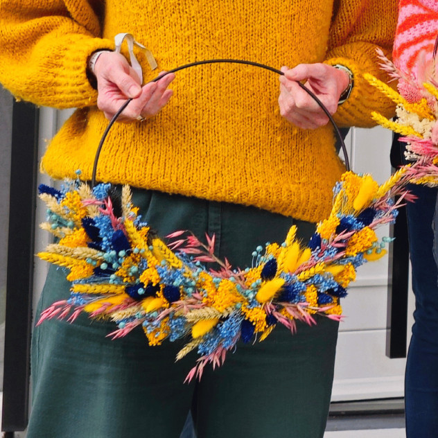 DIY pakket Droogbloemenkrans - Foto