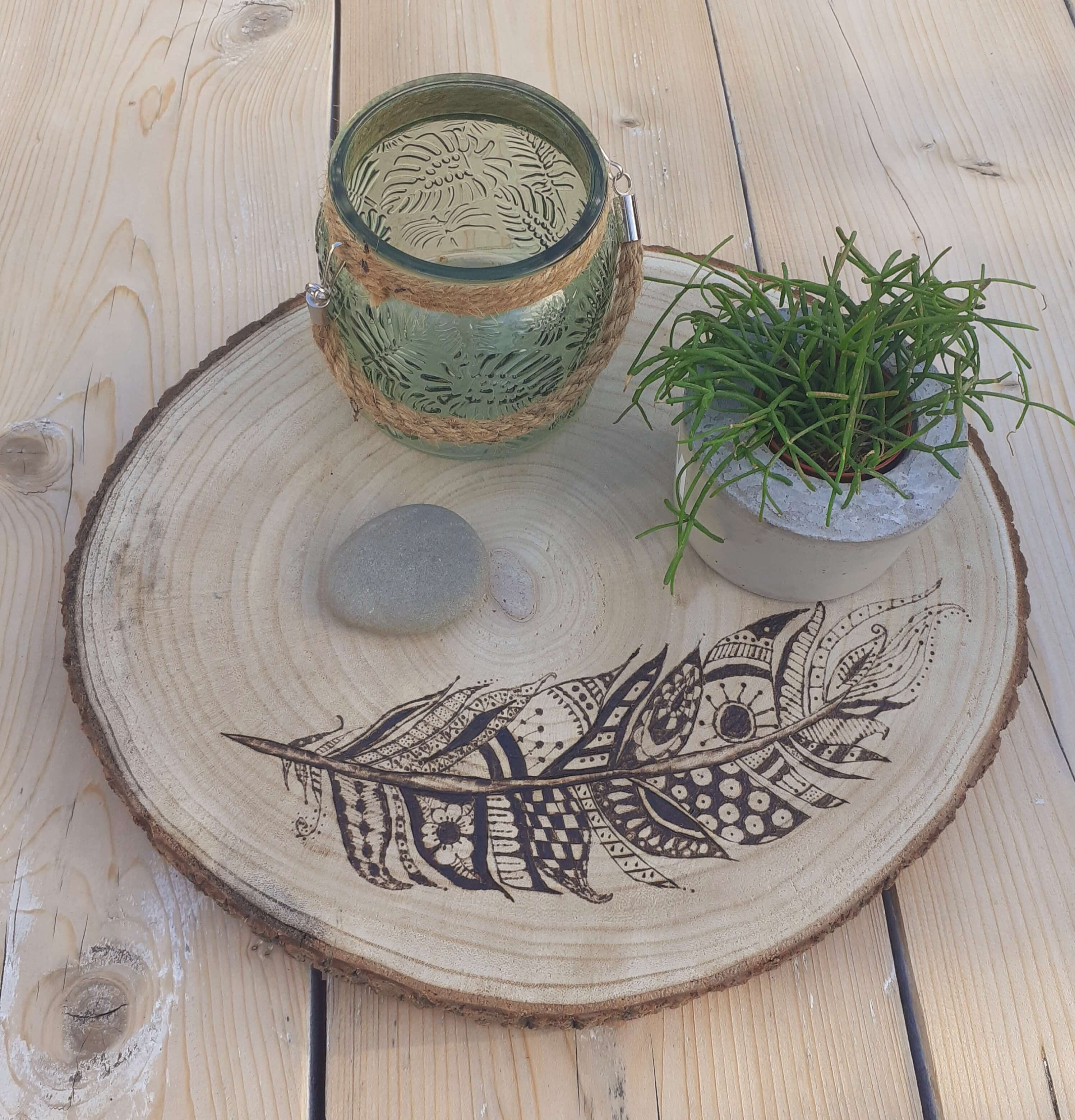 Pyrografie workshop op hout of lederen schort - Foto