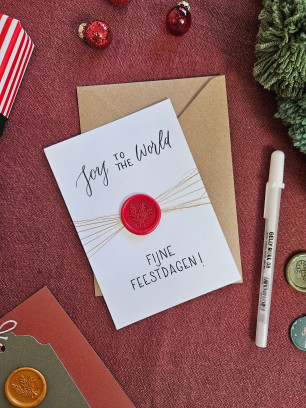 Kerst- en naamkaartjes met washitape en waszegels