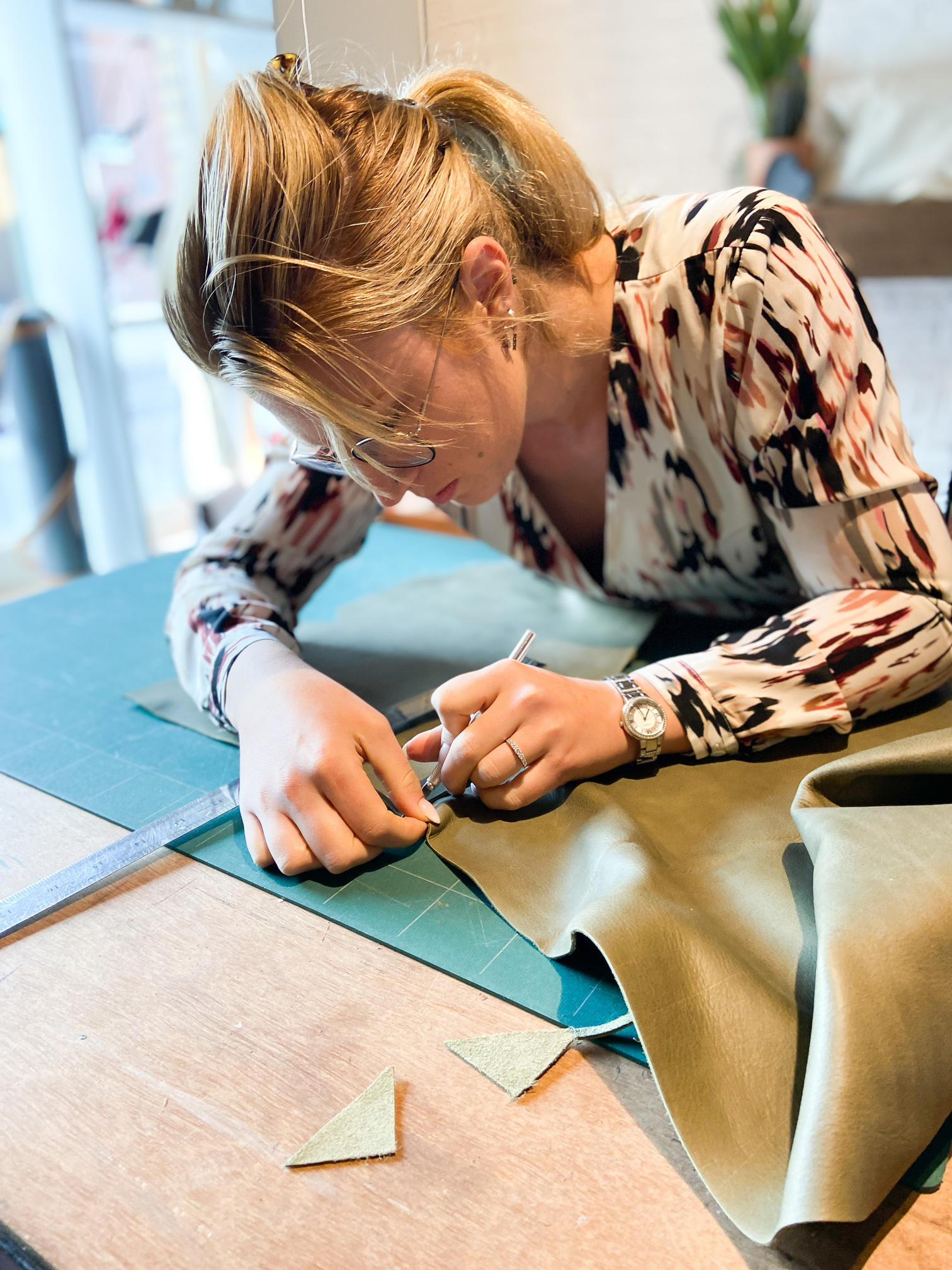 Maak je eigen lederen handtas - workshop - Foto