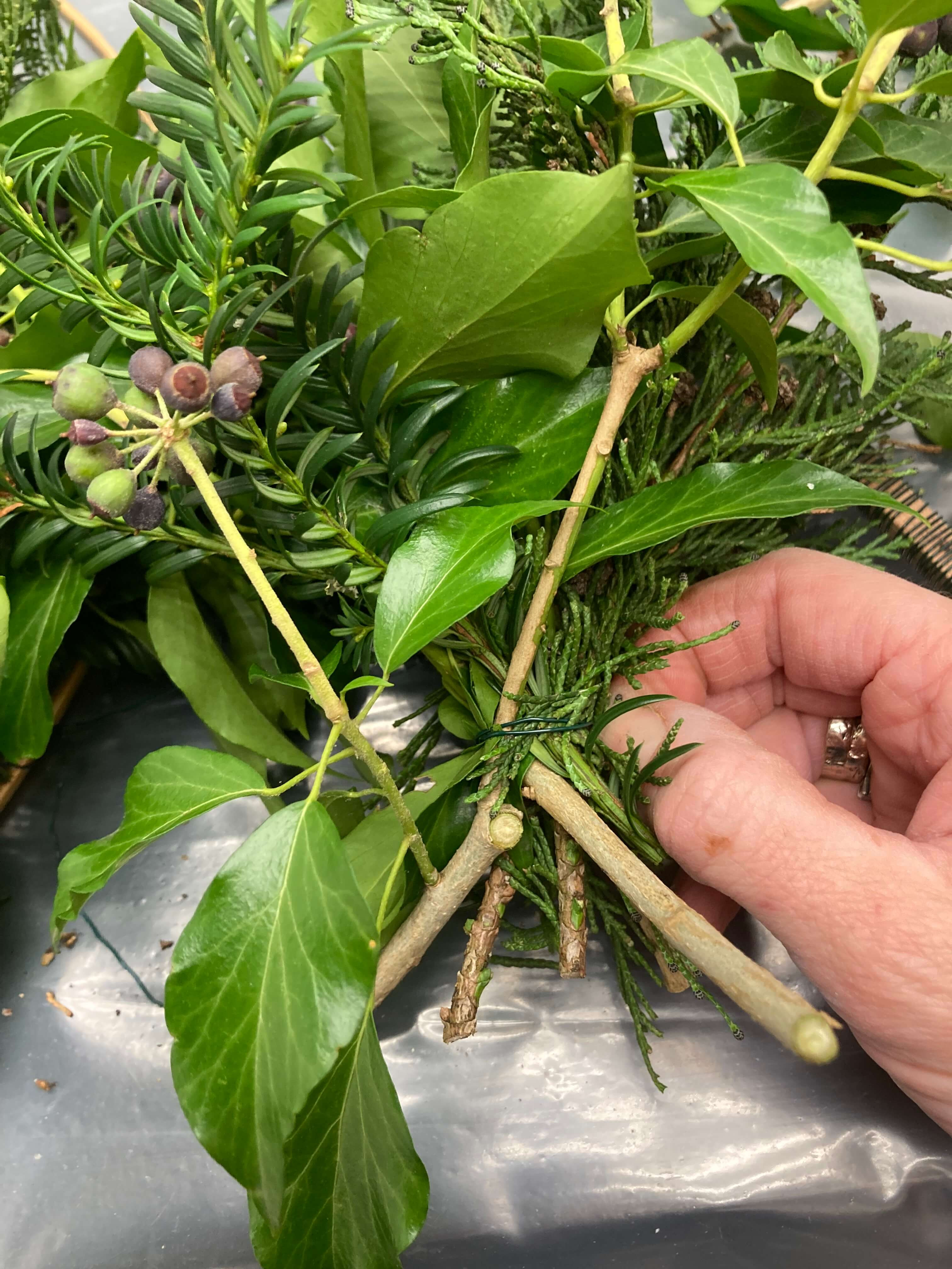 Sfeervolle kerstkrans - Foto