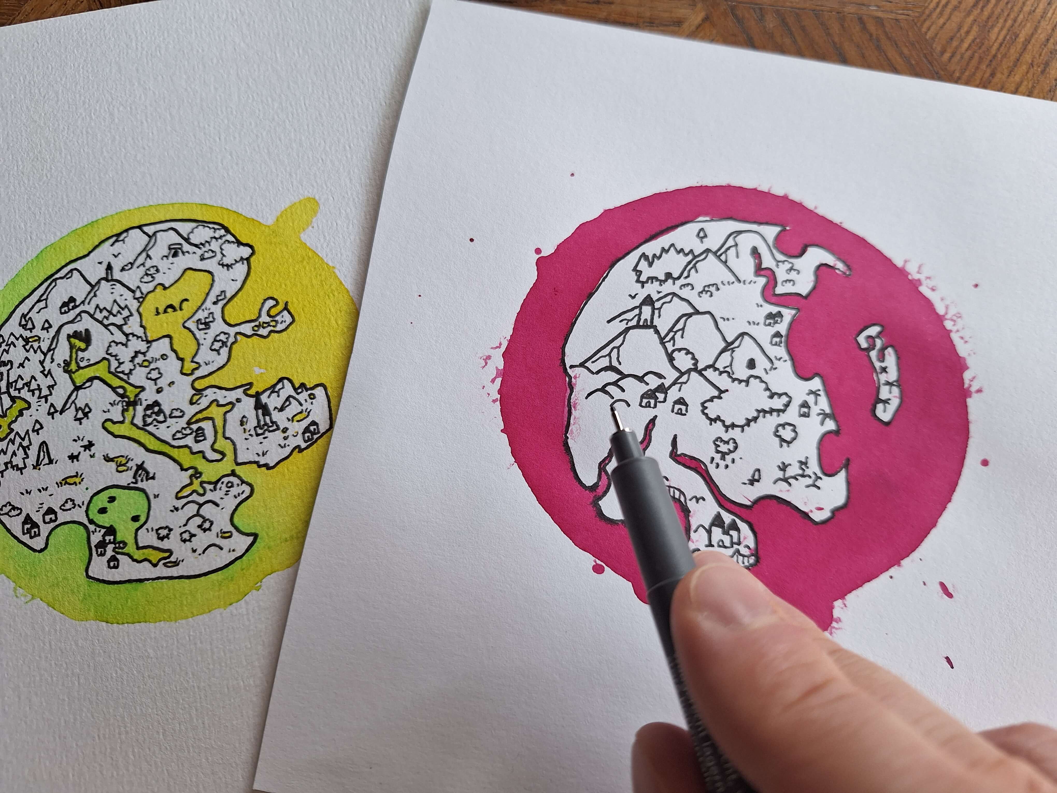 Teken je eigen fantasy kaart - Foto