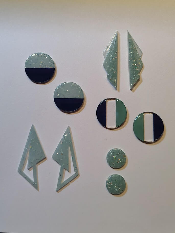 epoxy oorringen - Foto