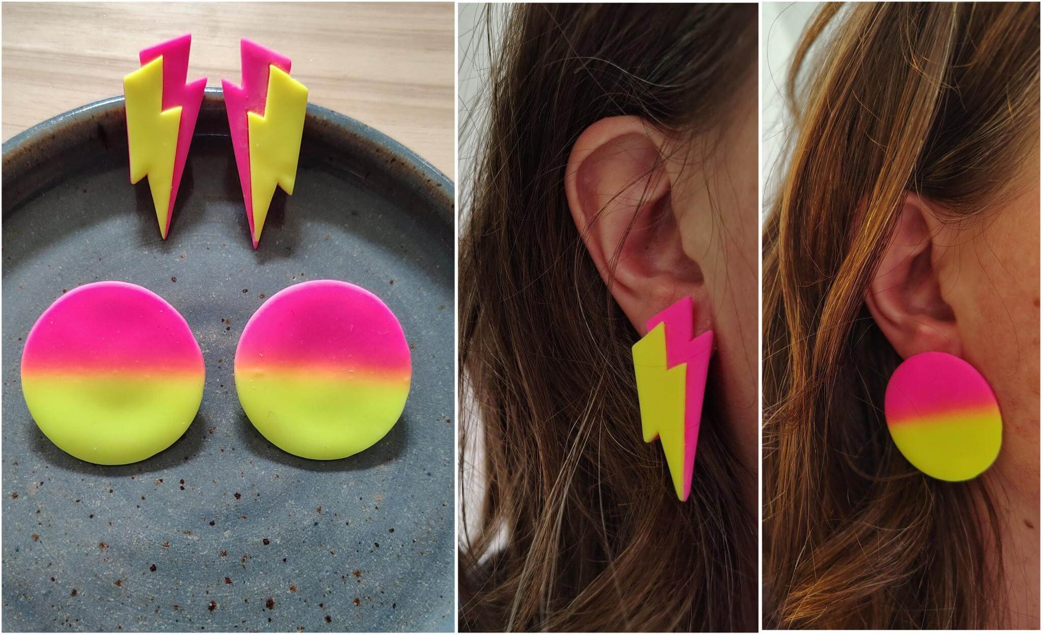 polymeerklei oorringen - Foto