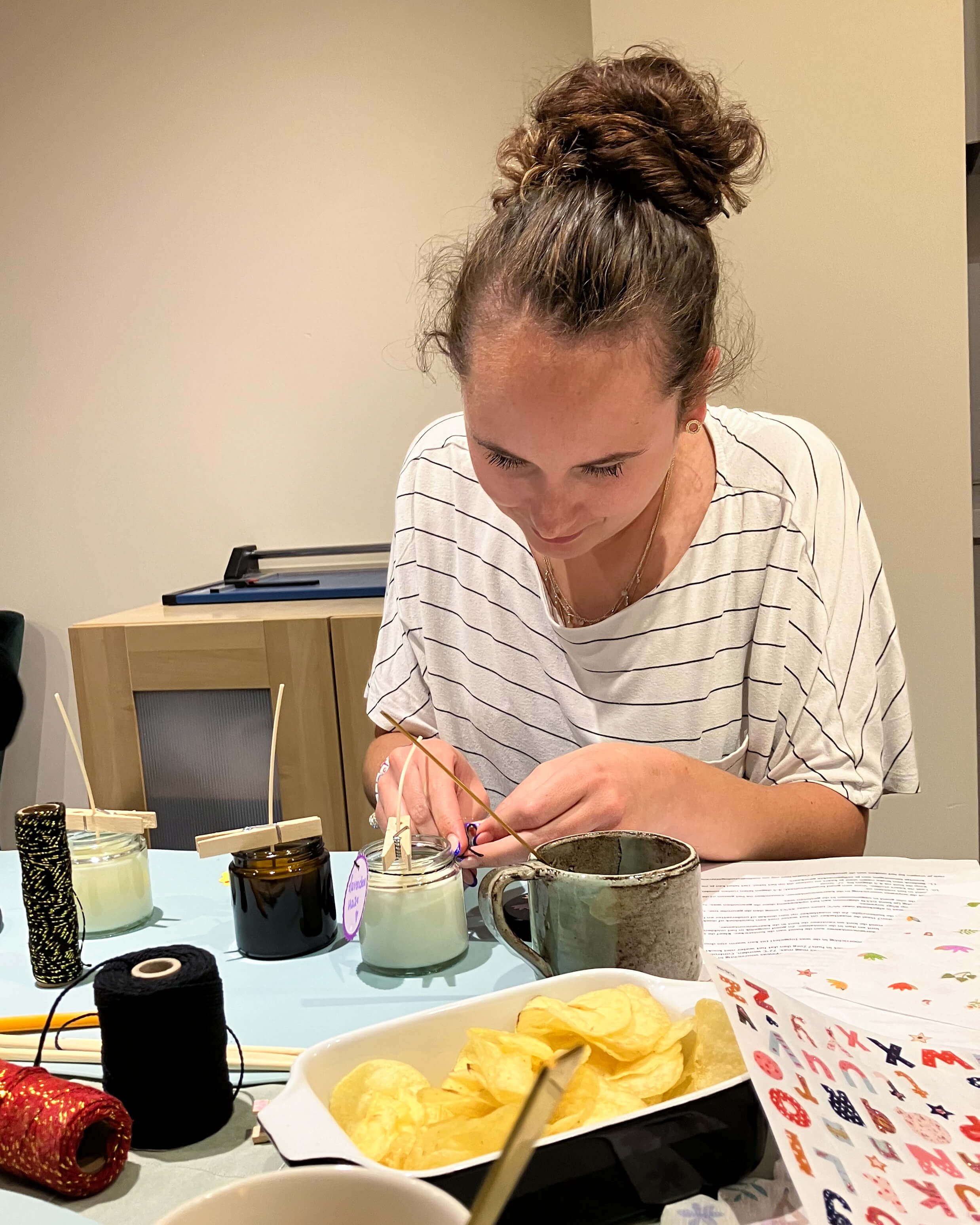 Geurkaarsen workshop in kerstsfeer - Foto