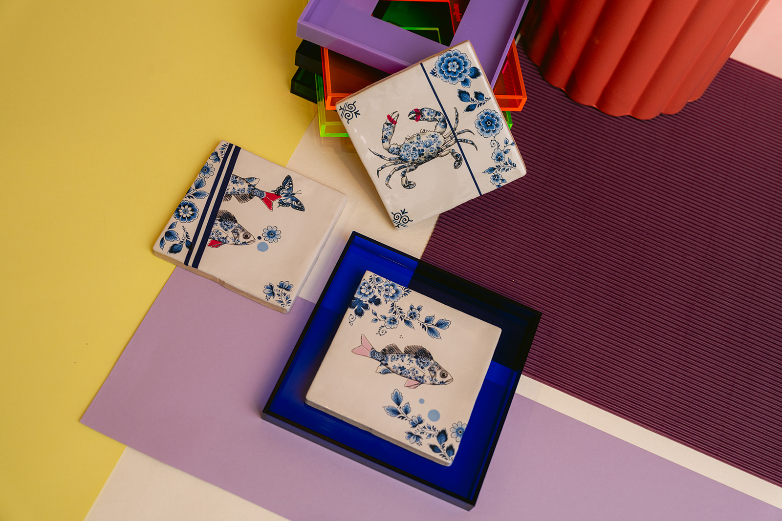 DIY pakket, decoreer je eigen tegel (Delfts blauw)