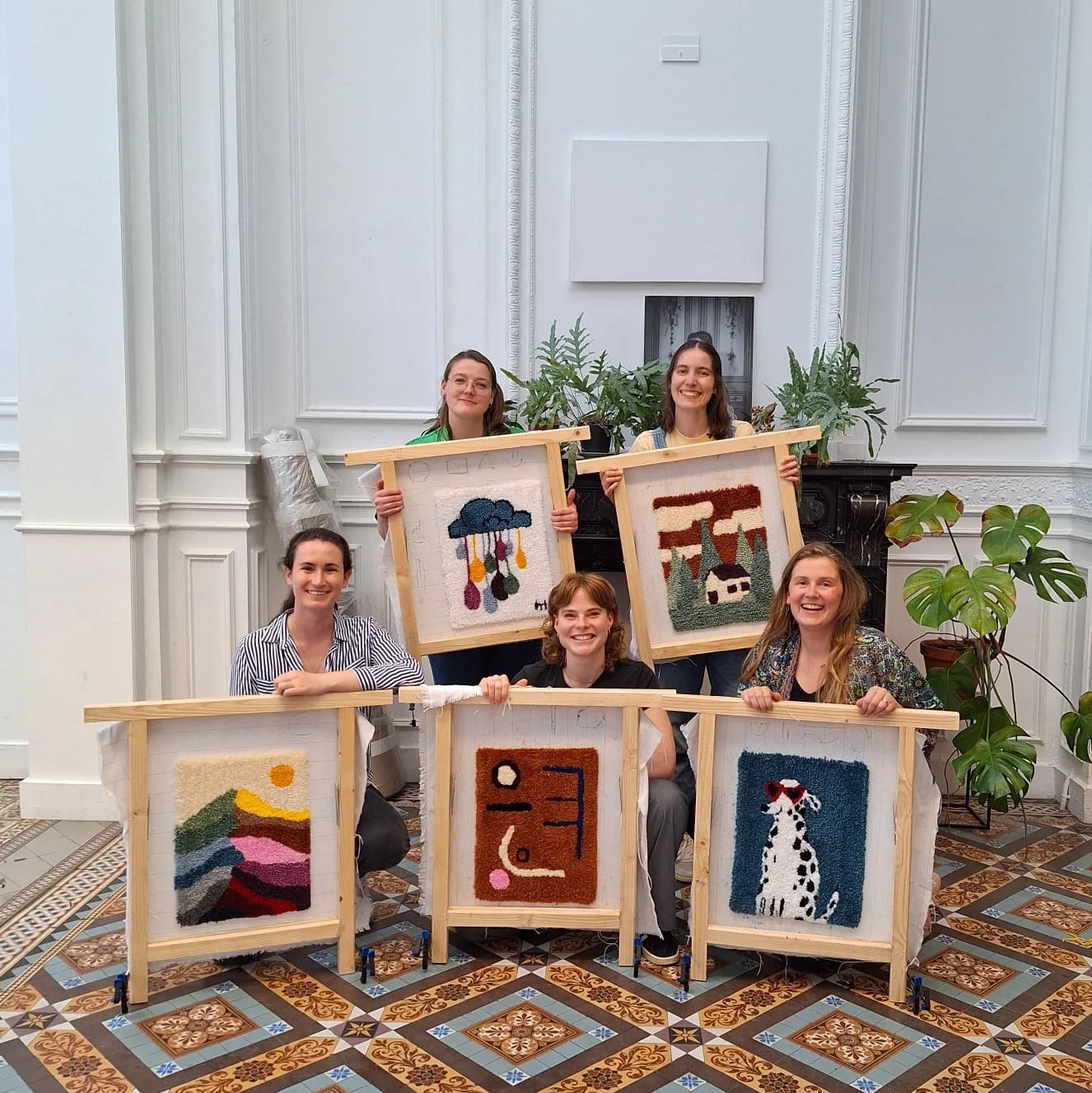 Workshop tufting - ingekaderde wanddecoratie - Foto