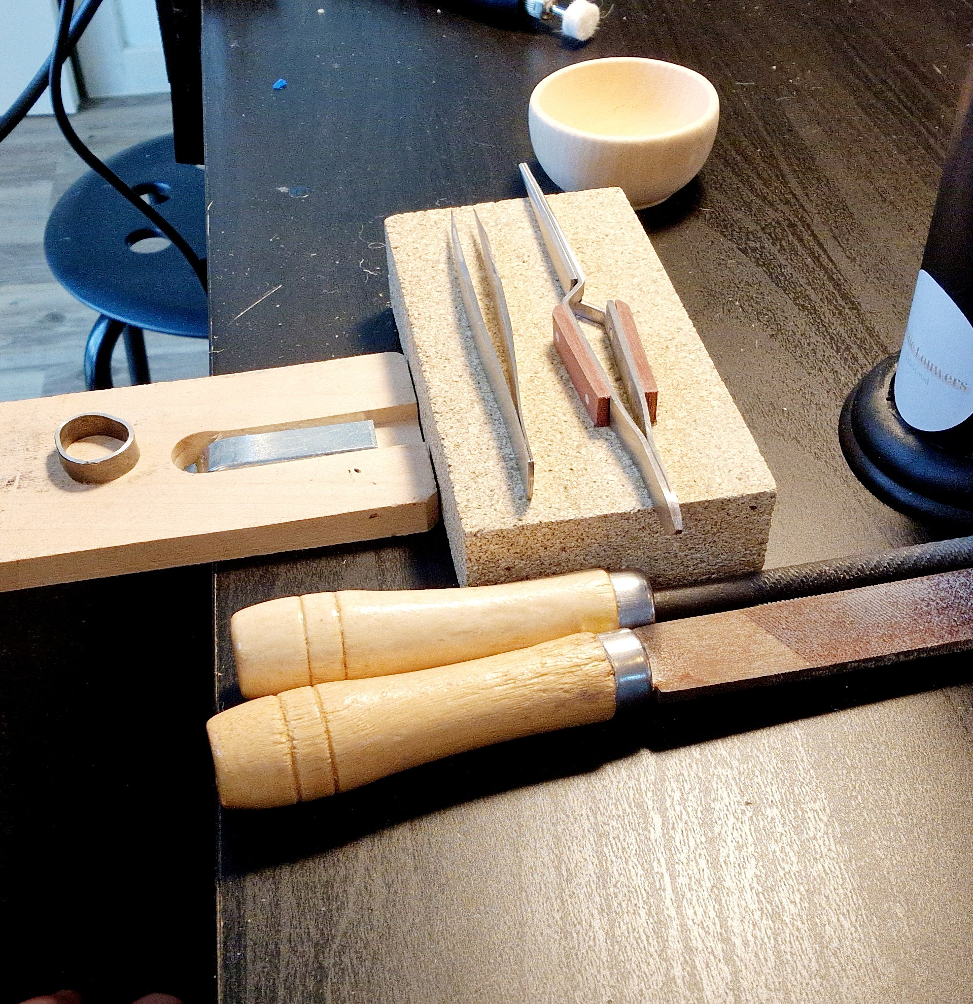 Workshop Zilveren Ring of Armband met hamerslag - Foto