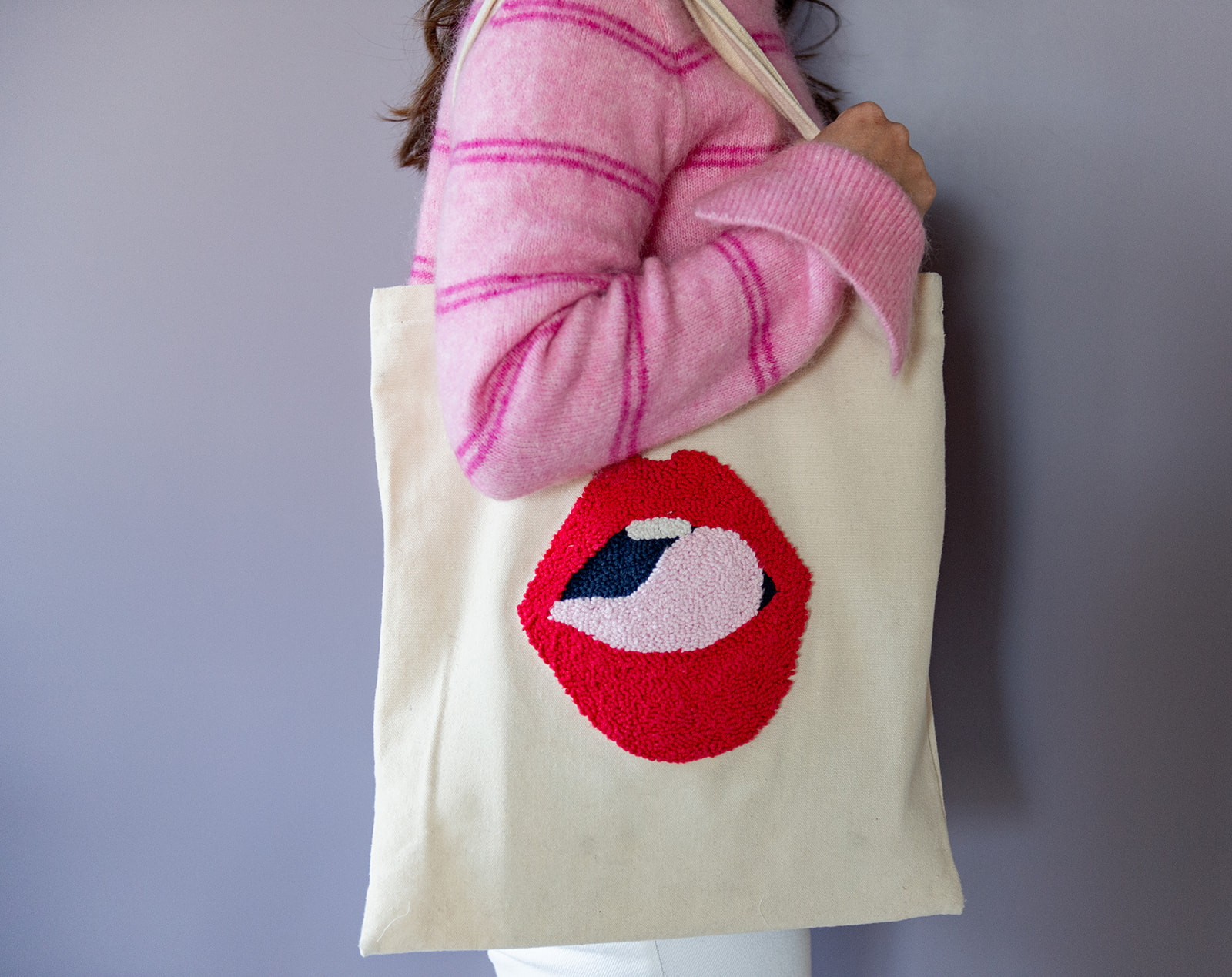 Punch Needle Canvas Tas DIY Pakket - Foto