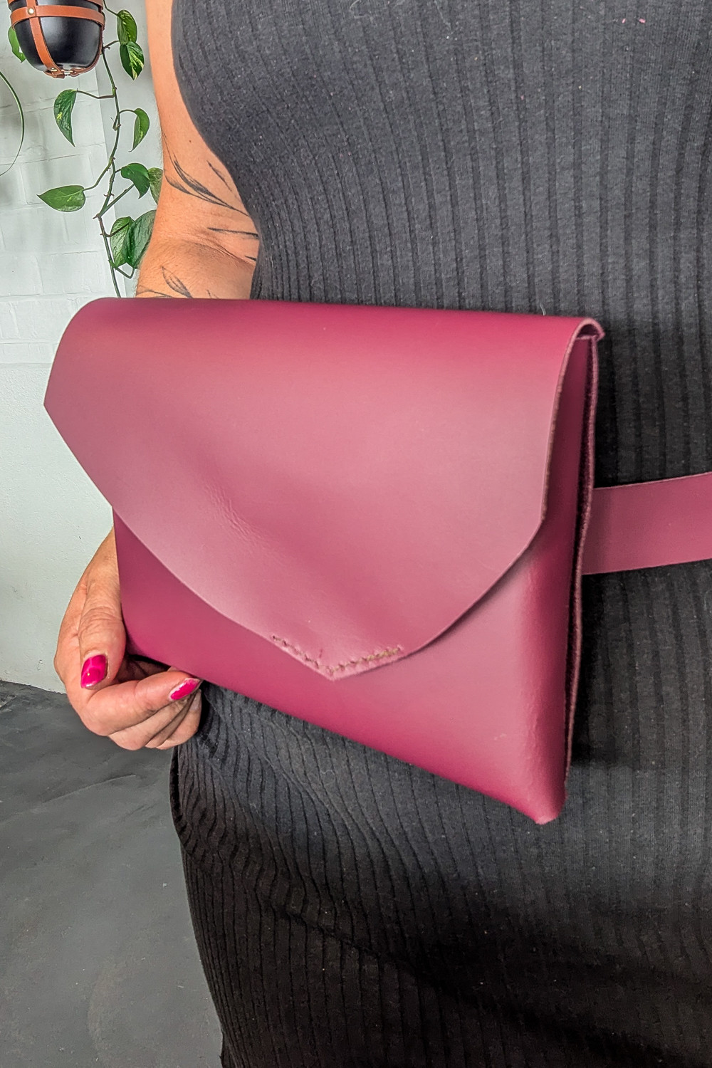 Belt bag in leder workshop - Foto